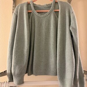 Cozy Light Seafoam Green Sweater Set
